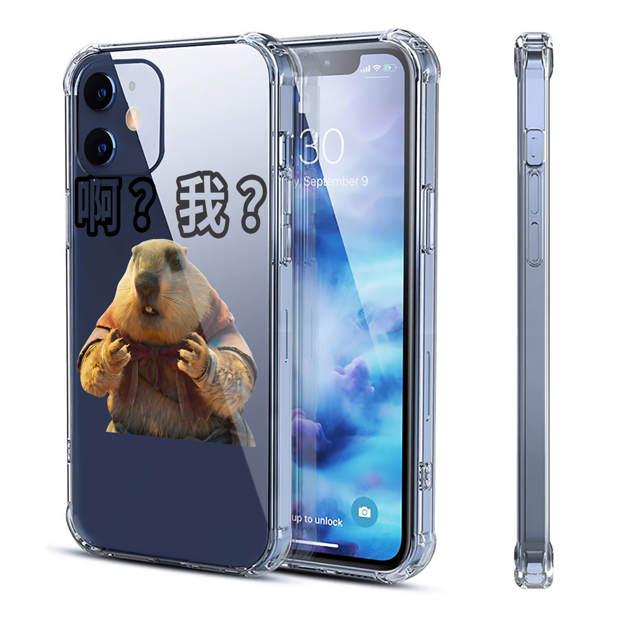 （画像用） Ne Zha 2 ナタ 魔童の大暴れ 【iPhone 12シリーズ対応】透明スマホケース（クリアソフトケース）